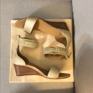 UGG ‘Char’ Ankle Strap Wedge Sandal ~ Bronze